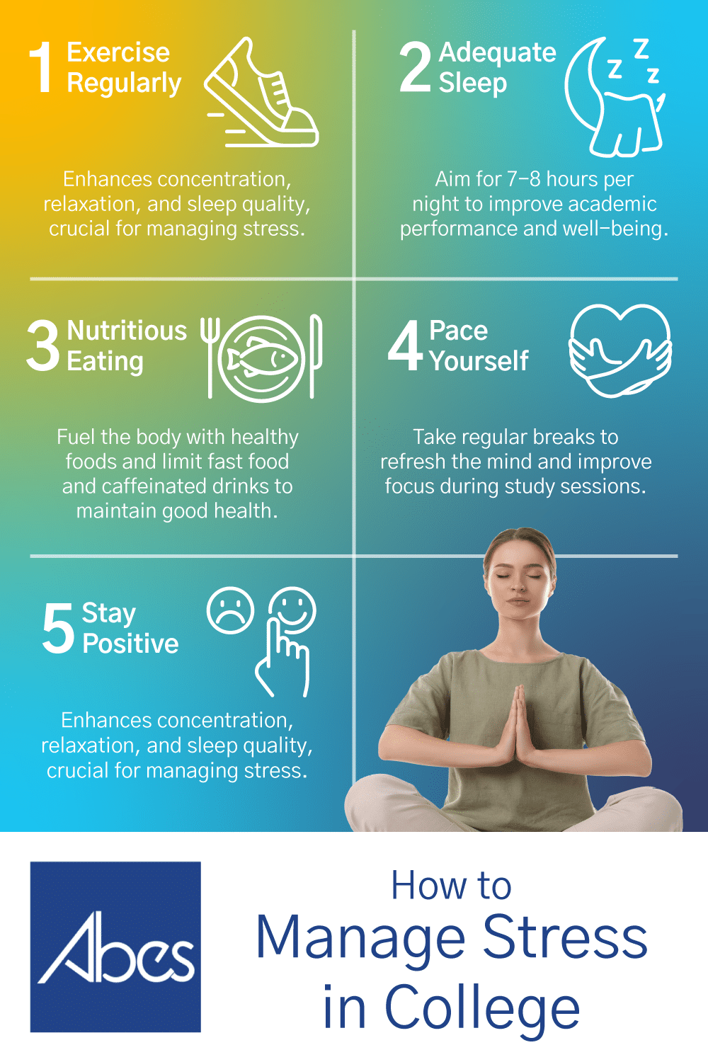 How to Manage Stress During Post-Secondary School Infographic